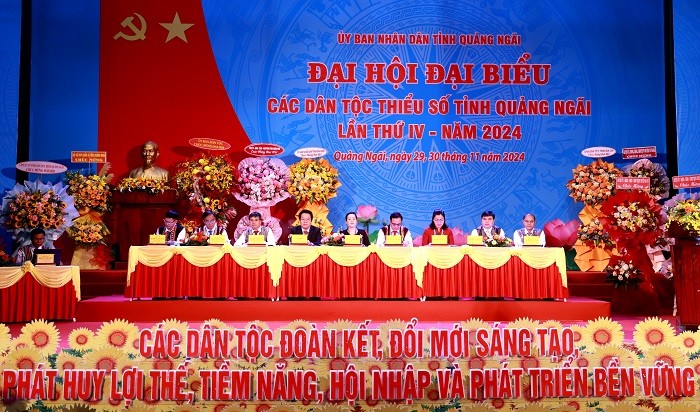 UBND tỉnh Quảng Ngãi vừa tổ chức Đại hội đại biểu các dân tộc thiểu số tỉnh lần thứ IV- năm 2024 (Ảnh: quangngai.gov.vn)