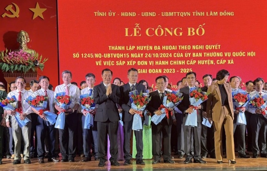 Sáp nhập 3 huyện phía Nam tỉnh Lâm Đồng
