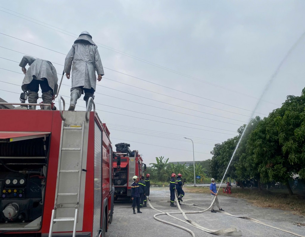 Đông Anh: Thực tập phương án PCCC tại công ty TNHH IKEUCHI Việt Nam