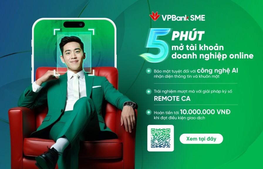 Doanh nghiệp sở hữu tài khoản VPBank số đẹp trong vòng 5 phút