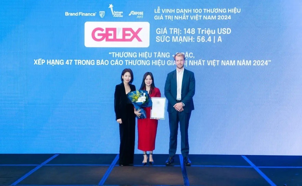 Giá trị thương hiệu GELEX tăng 55%