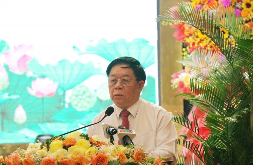  4 / 4  Đồng chí Nguyễn Trọng Nghĩa, Ủy viên Bộ Chính trị, Bí thư Trung ương Đảng, Trưởng Ban Tuyên giáo Trung ương phát biểu