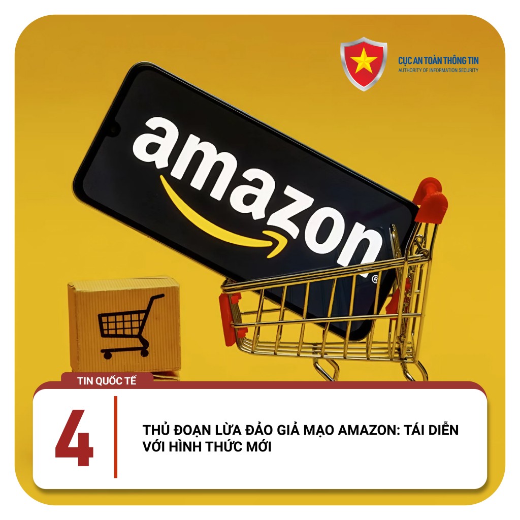 Thủ đoạn lừa đảo giả mạo Amazon tái diễn với hình thức mới