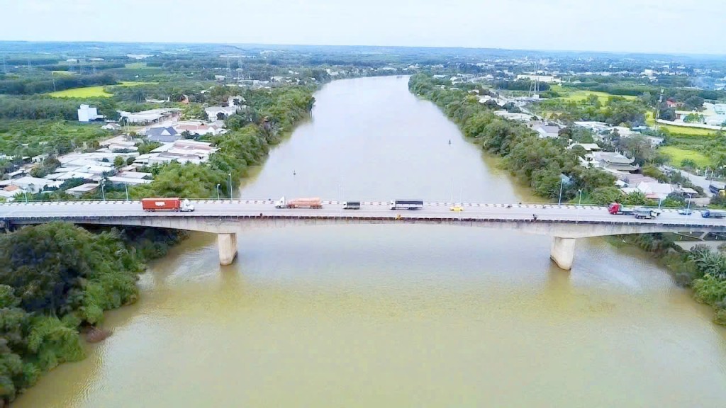 Điểm đầu đường Vành đai 4 qua Bình Dương từ cầu Thủ Biên bắc qua sông Đồng Nai (Ảnh: Đỗ Trường)