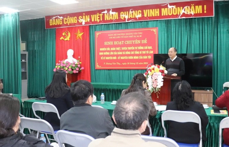 Quận Hoàng Mai tuyên truyền tư tưởng chỉ đạo, định hướng lớn của Đảng