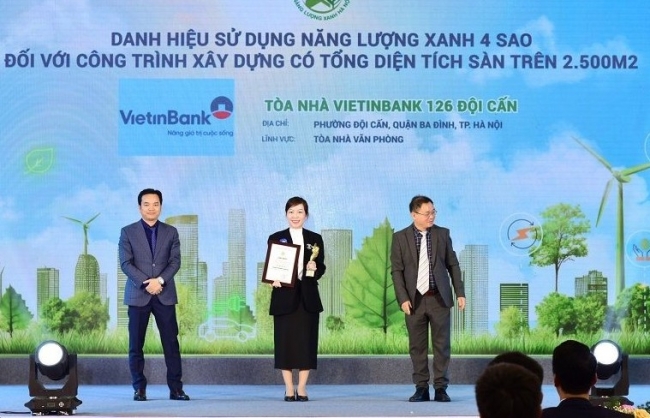 Tòa nhà VietinBank đạt danh hiệu “Sử dụng năng lượng xanh” năm 2024