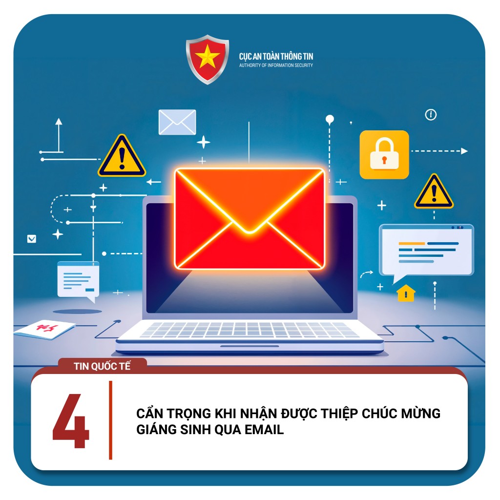 Cẩn trọng khi nhận được thiệp chúc mừng Giáng sinh qua email