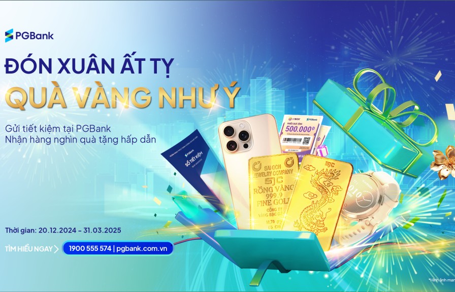 Khai xuân trúng vàng khi gửi tiết kiệm tại PGBank