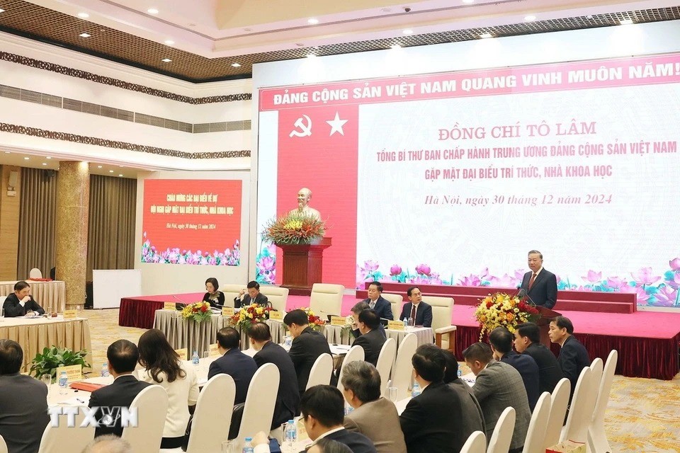 Tổng Bí thư Tô Lâm gặp mặt đại biểu tri thức, nhà khoa học