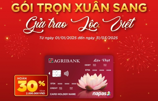 NAPAS và Agribank triển khai chương trình ưu đãi hoàn tiền lên đến 2 triệu đồng cho chủ thẻ Lộc Việt