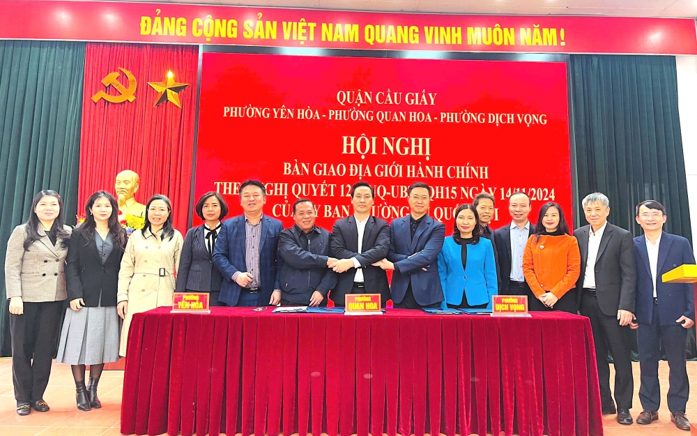 Phường Quan Hoa hoàn thành việc bàn giao địa giới hành chính vào chiều 31/12/2024