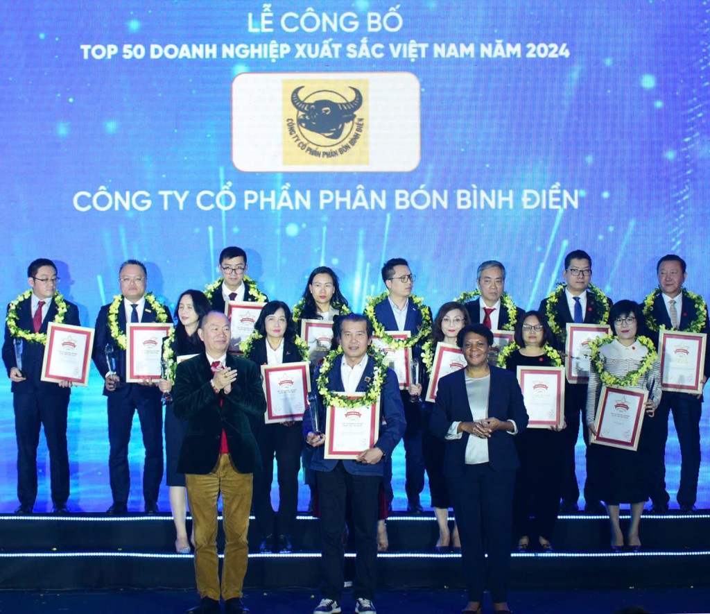 Bình Điền tiếp tục đạt danh hiệu “Top 50 doanh nghiệp xuất sắc 2024”