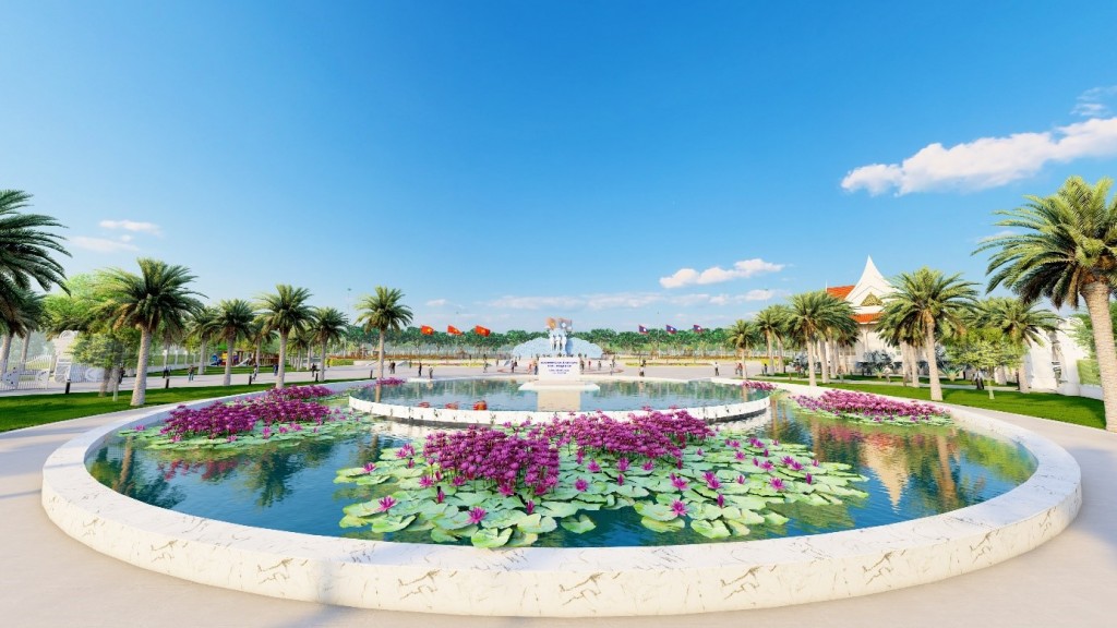 Dự án Công viên Hữu nghị Lào - Việt Nam có diện tích 3 ha, tại khu vực được quy hoạch trở thành trung tâm đô thị lớn của Thủ đô Vientiane - Ảnh: VGP