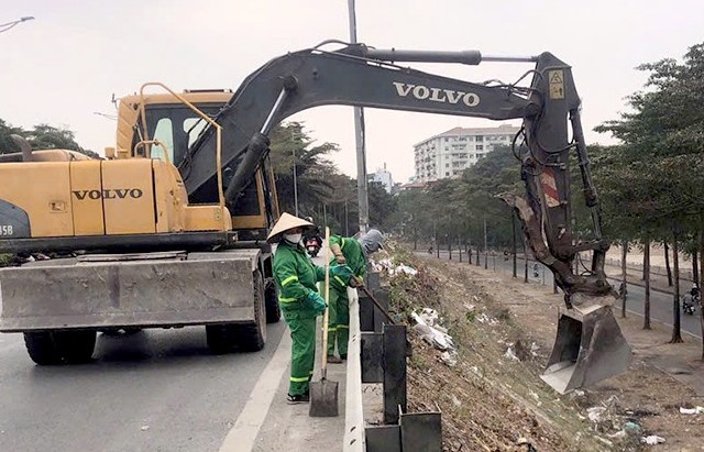 Rác thải khu vực đường Bưởi đã được dọn sạch