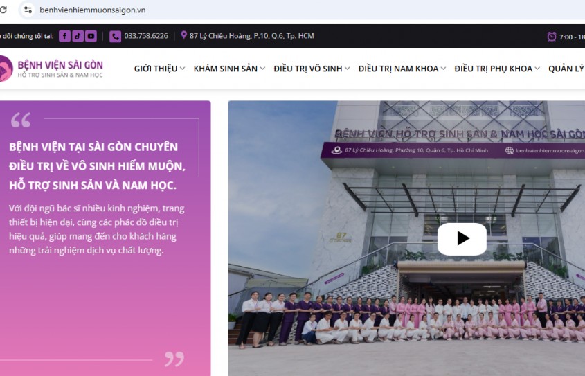 Vi phạm tại Bệnh viện Hỗ trợ sinh sản và Nam học Sài Gòn