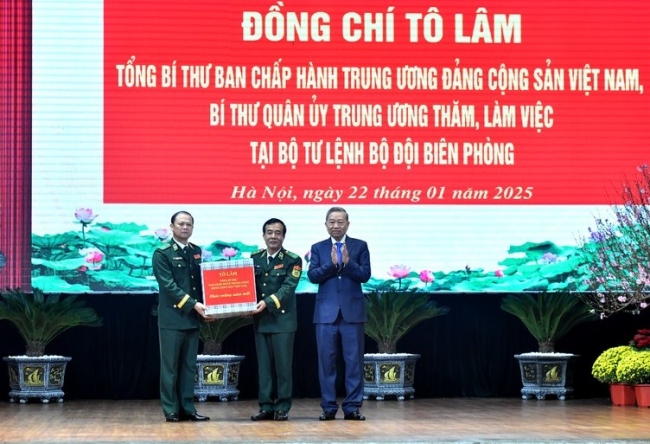 Tổng Bí thư Tô Lâm thăm, làm việc tại Bộ Tư lệnh Bộ đội Biên phòng