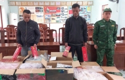 Đồn Biên phòng Trà Cổ thu giữ 3.520 bao thuốc lá nhập lậu