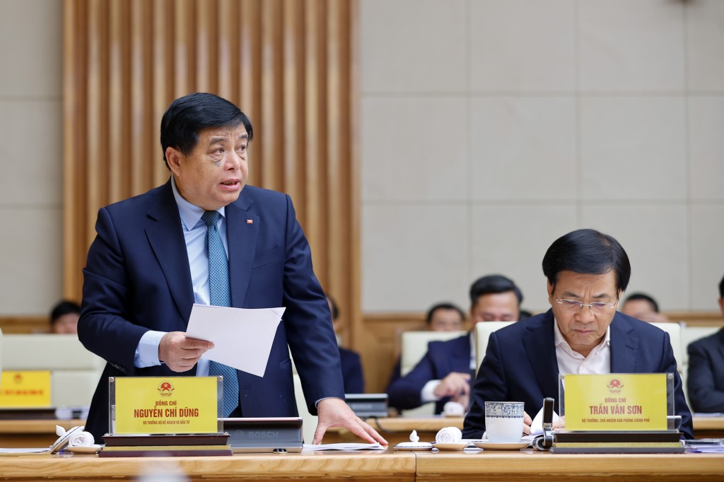 Bộ trưởng Nguyễn Chí Dũng phát biểu tại Hội nghị - Ảnh VGP/Nhật Bắc