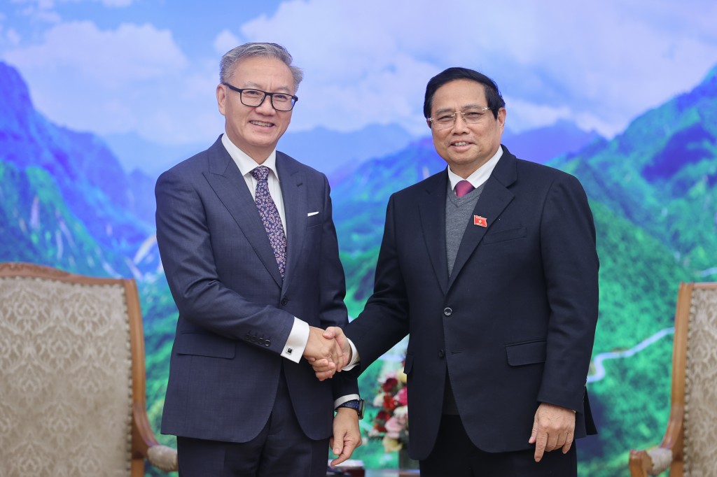 Thủ tướng Phạm Minh Chính tiếp Bộ trưởng Ngoại giao Lào Thongsavanh Phomvihane - Ảnh: VGP/Nhật Bắc
