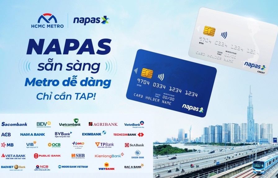 Triển khai sử dụng thẻ NAPAS tại metro Bến Thành - Suối Tiên