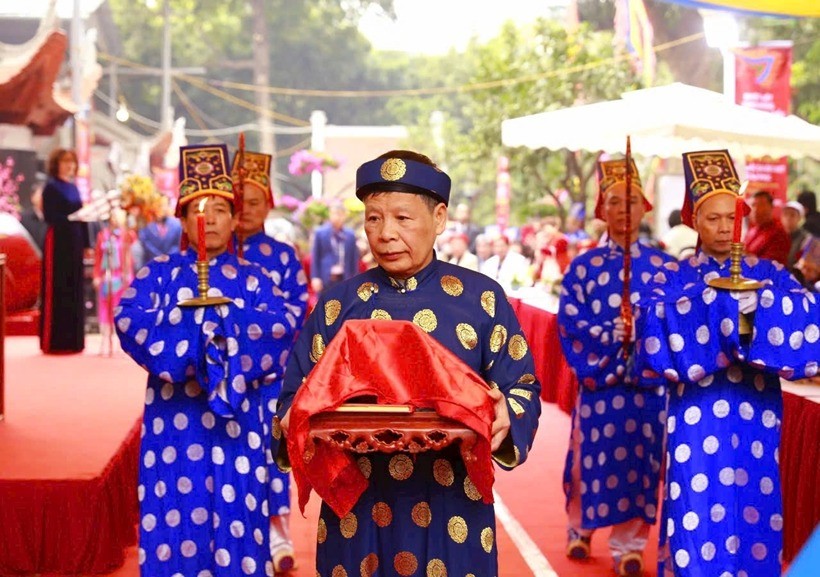 Các nghi thức được thực hiện tại Lễ hội Tế khai sắc, rước khai xuân Ất Tỵ 2025 tại đền Voi Phục