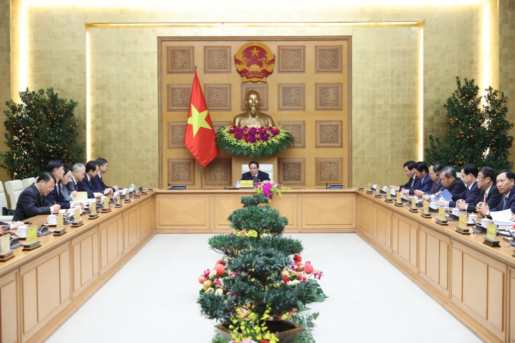 Thủ tướng Chính phủ Phạm Minh Chính cho rằng việc Bí thư Quảng Tây thăm trong ba năm liên tiếp đã thể hiện sự coi trọng của Quảng Tây đối với quan hệ hợp tác hữu nghị với các địa phương Việt Nam - Ảnh: VGP/Nhật Bắc