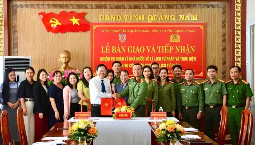 Công an tỉnh Quảng Nam tiếp nhận quản lý lý lịch tư pháp