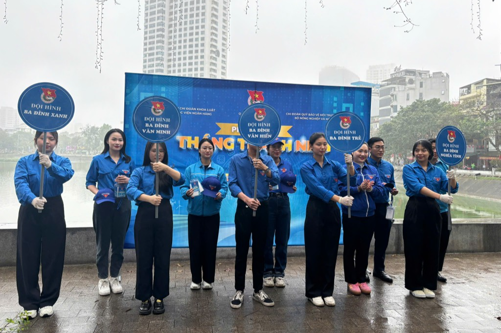 Quận đoàn Ba Đình thành lập 5 đội hình chuyên trong Tháng Thanh niên