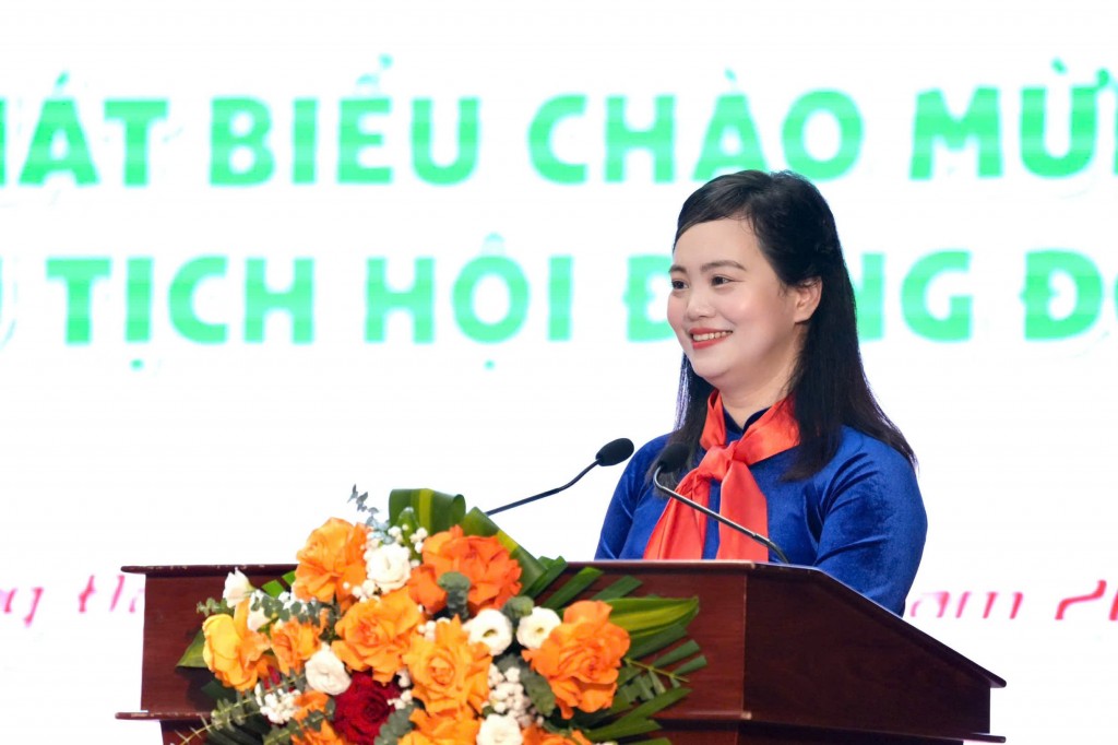Đồng chí Nguyễn Thị Thanh Tâm – UV BCH Thành Đoàn, Bí thư Quận đoàn, Chủ tịch Hội đồng Đội quận Đống Đa phát biểu tại đại hội Đồng chí Nguyễn Thị Thanh Tâm – UV BCH Thành Đoàn, Bí thư Quận đoàn, Chủ tịch Hội đồng Đội quận Đống Đa phát biểu tại đại hội