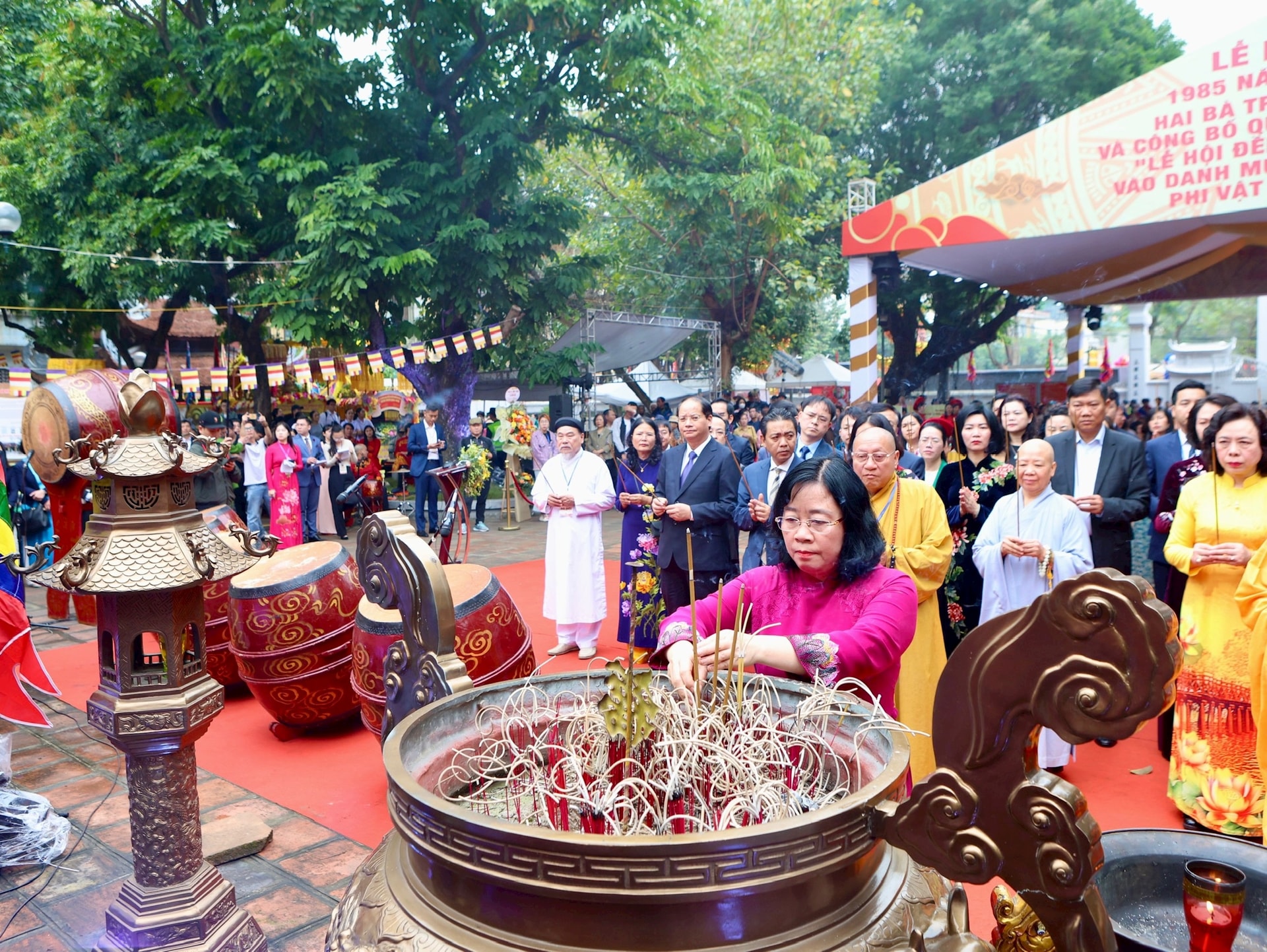 Lễ hội đền Hai Bà Trưng trở thành di sản văn hóa phi vật thể quốc gia