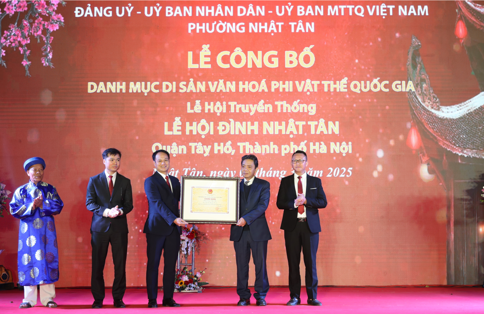 Lễ hội đình Nhật Tân được vinh danh di sản văn hóa phi vật thể quốc gia