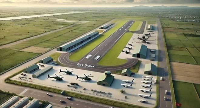 Phối cảnh dự án sân bay Gia Bình (tỉnh Bắc Ninh). Ảnh: VGP