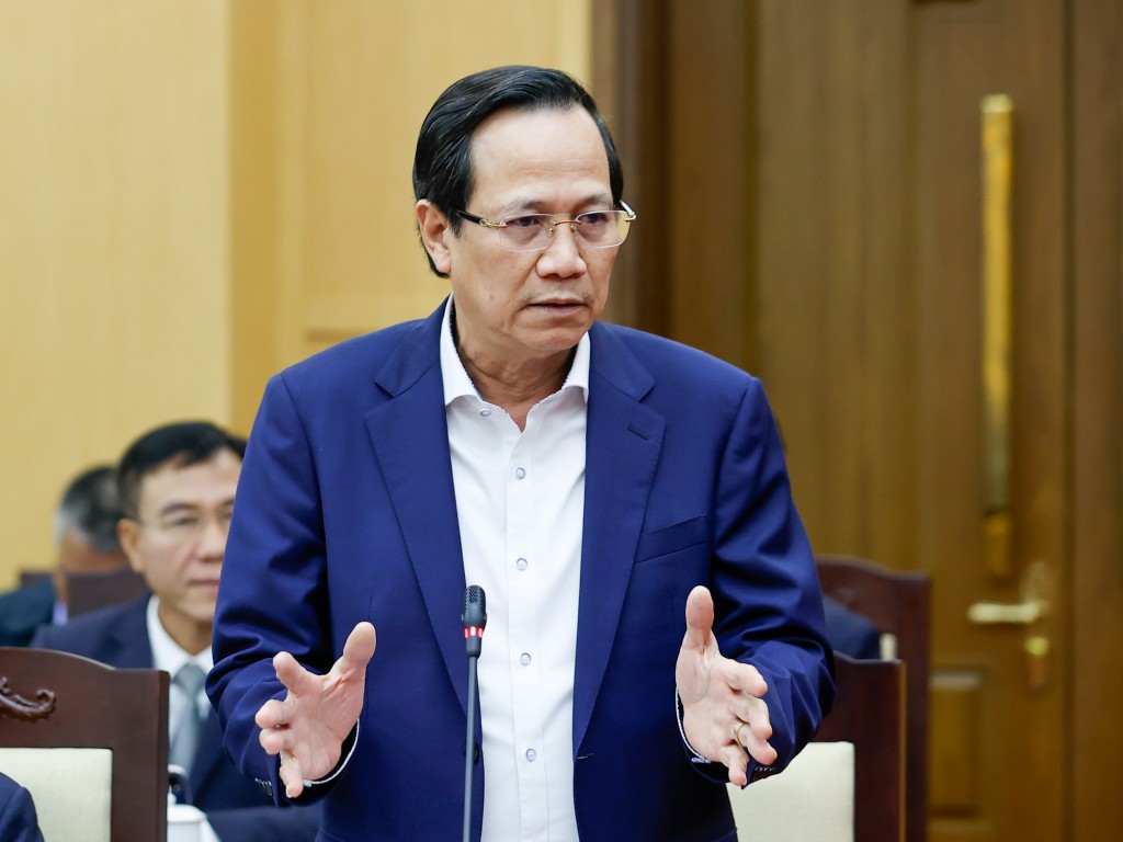 Bộ trưởng Bộ Dân tộc và Tôn giáo Đào Ngọc Dung phát biểu tại buổi làm việc - Ảnh: VGP/Nhật Bắc