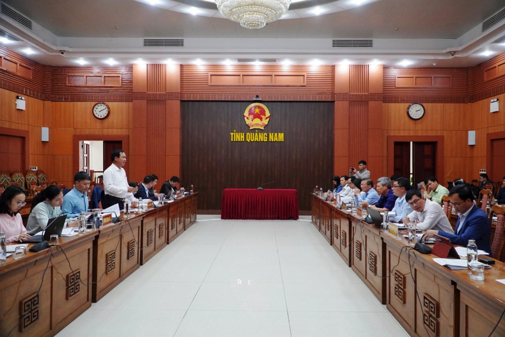 Quang cảnh buổi làm việc. (Ảnh: quangnam.gov.vn)