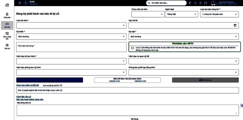 EVNNPC đang áp dụng triệt để hệ thống văn phòng điện tử Digital-Office với tất cả CBCNV