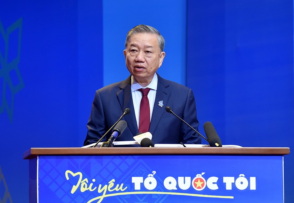 Tổng Bí thư Tô Lâm phát biểu tại Đại hội đại biểu toàn quốc Hội Liên hiệp Thanh niên Việt Nam khóa IX, nhiệm kỳ 2024 - 2029