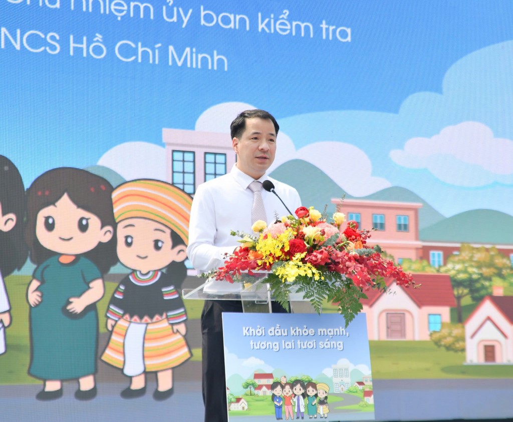 Bí thư Ban Chấp hành Trung ương Đoàn, Chủ nhiệm Ủy ban Kiểm tra Trung ương Đoàn Ngô Văn Cương phát biểu