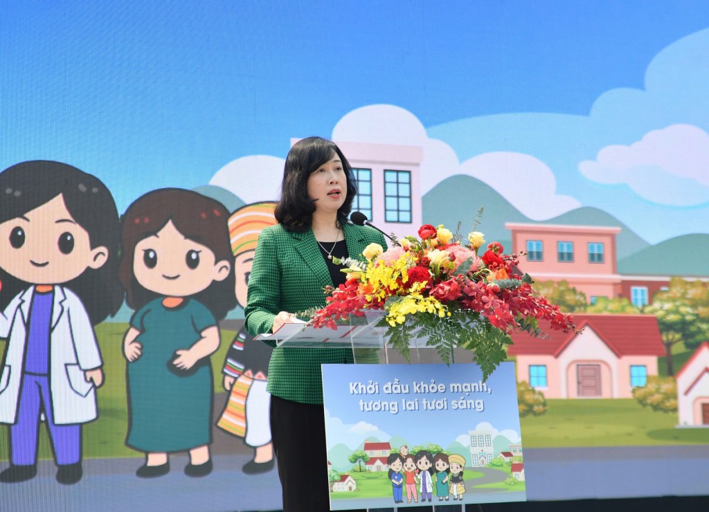 Bộ trưởng Bộ Y tế Đào Hồng Lan phát biểu tại sự kiện.