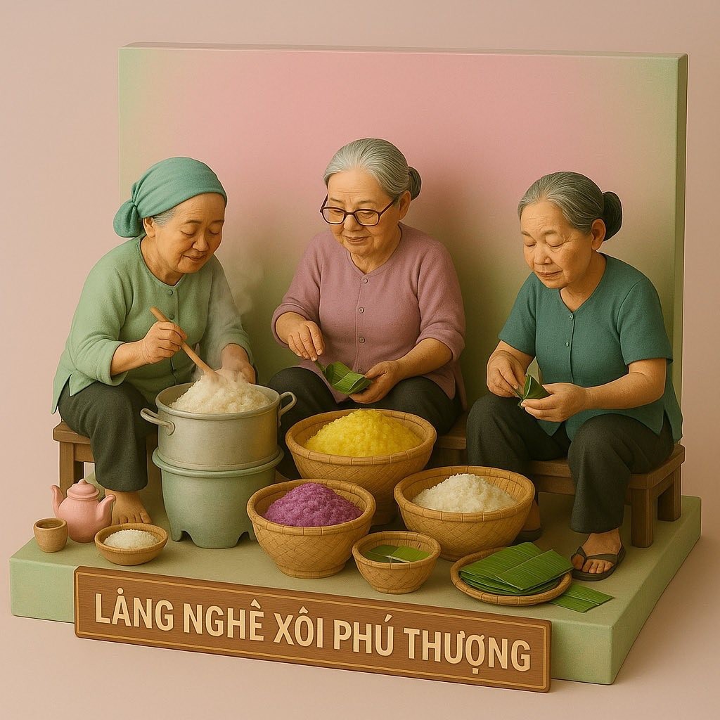 Làng quất Tứ Liên, xôi Phú Thượng… sinh động dưới góc nhìn AI