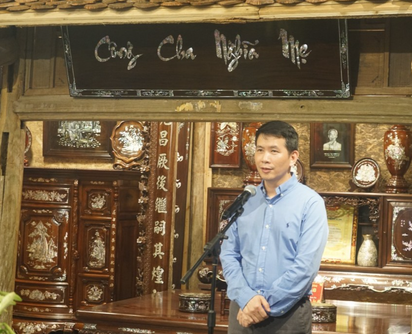 Chủ tịch UBND quận Hoàn Kiếm Phạm Tuấn Long phát biểu khai mạc chuỗi sự kiện văn hóa tại phố cổ Hà Nội