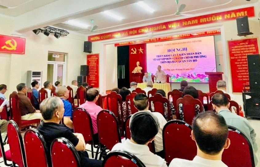 Quận Tây Hồ lấy ý kiến phương án sắp xếp thành 2 phường