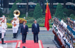 Thủ tướng Phạm Minh Chính chủ trì Lễ đón Thủ tướng Nhật Bản Ishiba Shigeru