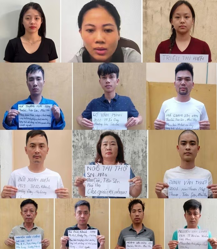 13 đối tượng trong chuyên án ma tuý đã bị bắt trước đó.