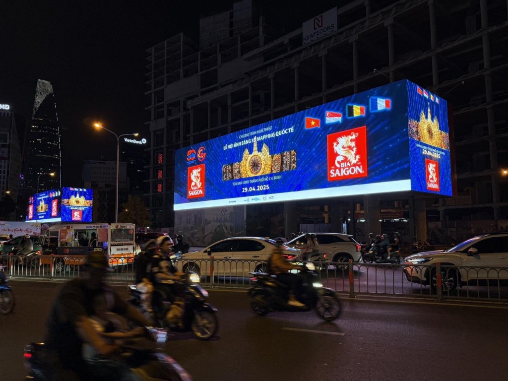 SABECO, thông qua thương hiệu Bia Saigon, tài trợ độc quyền cho màn trình diễn 3D Mapping tại TP. Hồ Chí Minh