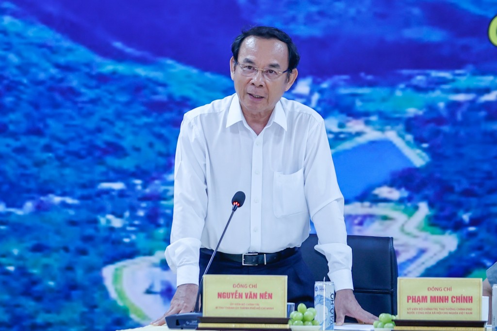 Bí thư Thành ủy TPHCM Nguyễn Văn Nên phát biểu - Ảnh: VGP/Nhật Bắc
