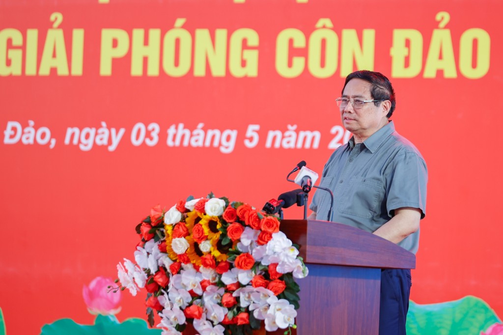 Thủ tướng Phạm Minh Chính phát biểu tại buổi gặp mặt, tri ân - Ảnh: VGP/Nhật Bắc