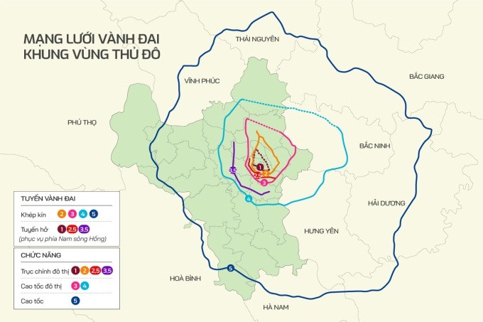 Đường vành đai 5 vùng Thủ đô đi qua những vùng nào Hải Dương
