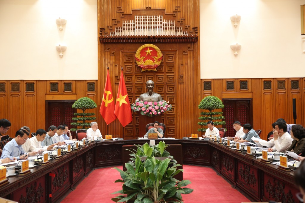 Thủ tướng chỉ đạo các nhiệm vụ, giải pháp thời gian tới - Ảnh: VGP/Đình Hải