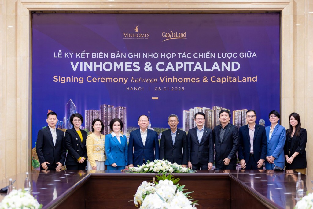 Vinhomes và CapitaLand Development hợp tác chiến lược toàn diện về bất động sản