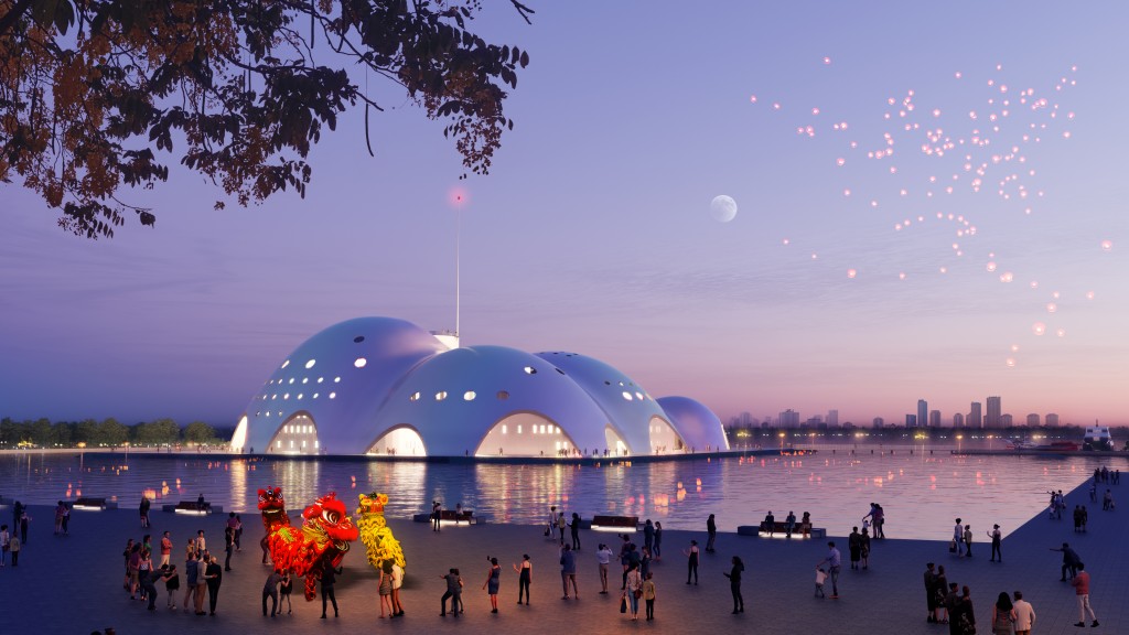 Nhà hát Opera Hà Nội: Kiệt tác cuối cùng của huyền thoại thiết kế Renzo Piano. Thiết kế Nhà hát được lấy cảm hứng từ chuyển động của nước hồ, vẻ đẹp dung dị, thuần khiết của ngọc trai.